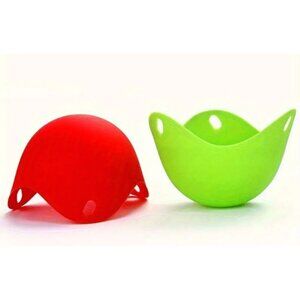 4-Pack Silicone Egg Poacher Cups Non-Stick, BPA-Free, Microwave & Stovetop Safe